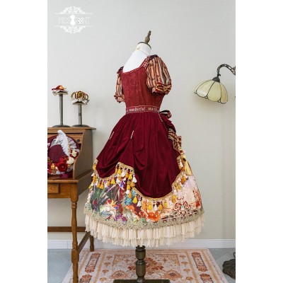 Miss Point Kaleidoscope Velvet Overskirt(Reservation/Full Payment Without Shipping)